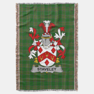 Irish Staveley Coat of Arms Familienwappen Irland Decke