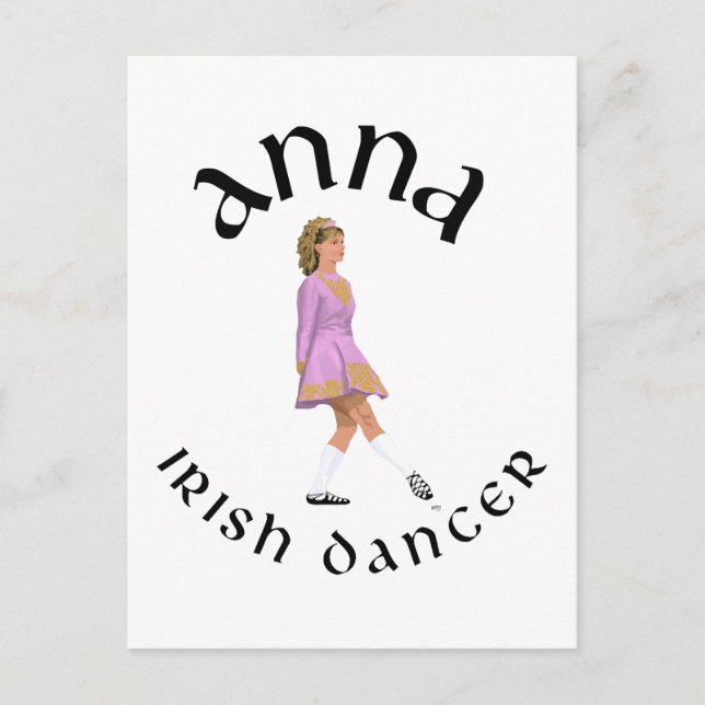 Irish Step Dance Custom Design ANNA Postkarte (Vorderseite)