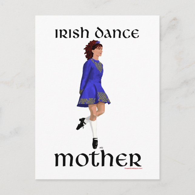 Irish Step Dance Mother - Blue Hard Shoe Postkarte (Vorderseite)