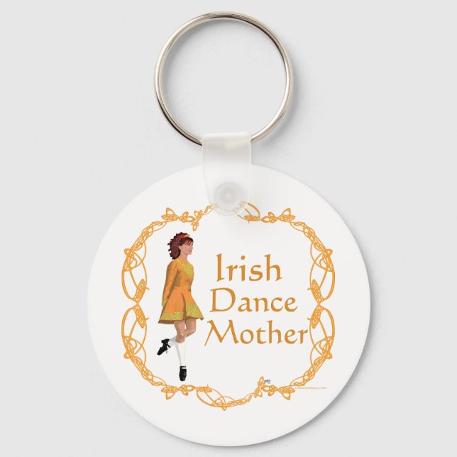 Irish Step Dance Mother - Gold Schlüsselanhänger (Vorderseite)