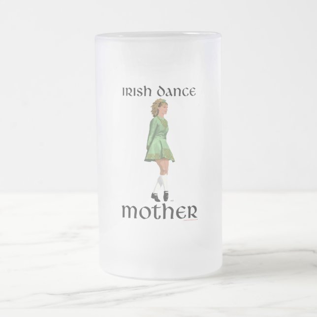 Irish Step Dance Mother - Green Mattglas Bierglas (Mittel)