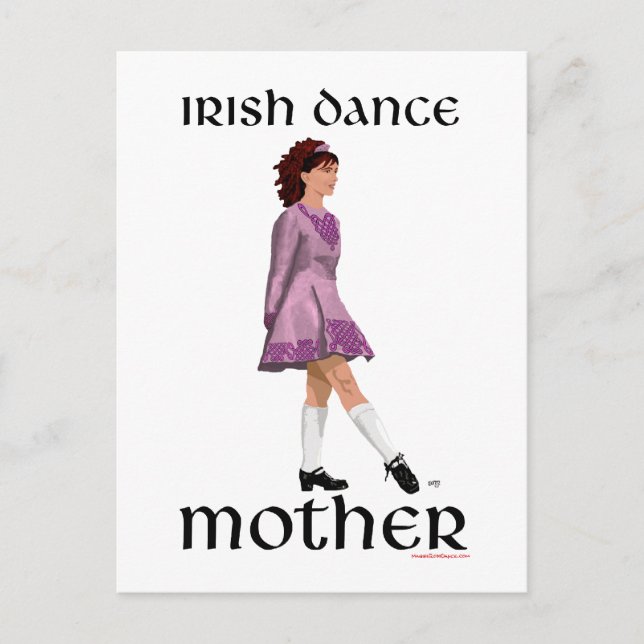Irish Step Dance Mother - Mauve Postkarte (Vorderseite)