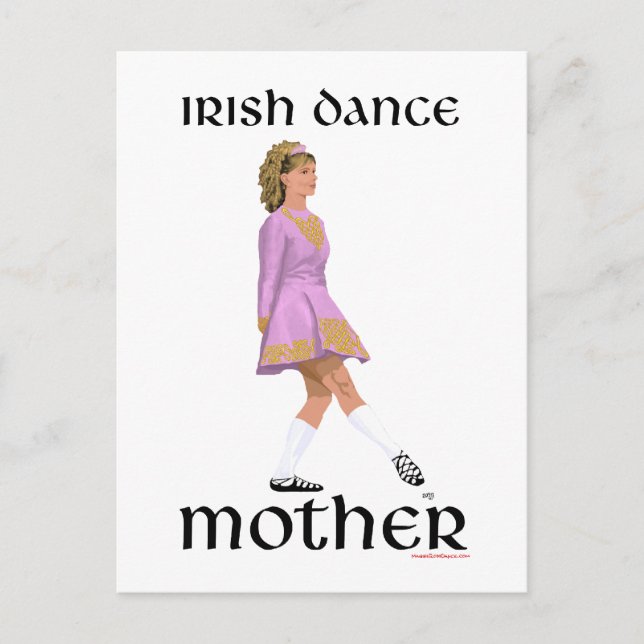 Irish Step Dance Mother - Pink Postkarte (Vorderseite)