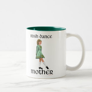 Irish Step Dance Mutter - Grün Zweifarbige Tasse