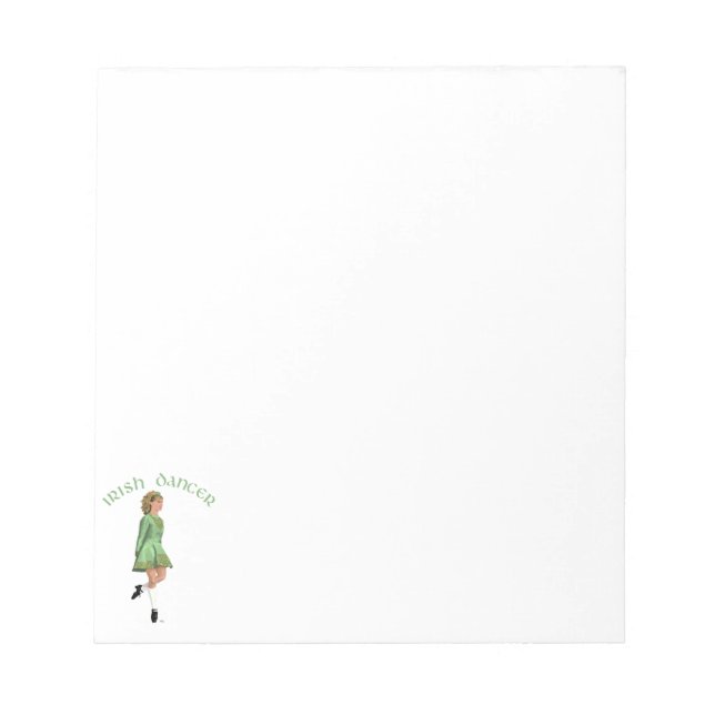 Irish Step Dancer - Green Notizblock (Vorderseite)