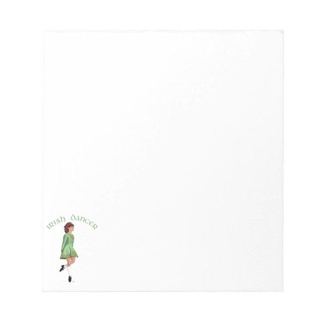Irish Step Dancer - Green Notizblock (Vorderseite)