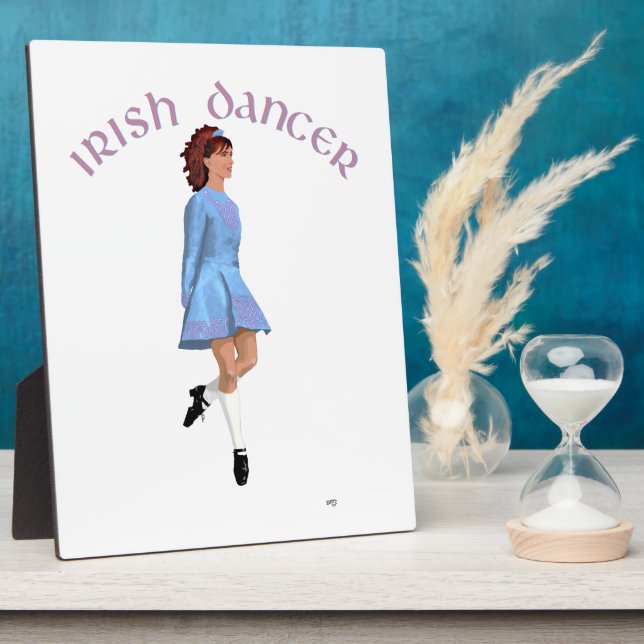 Irish Step Dancer Light Blue Fotoplatte (Seite)