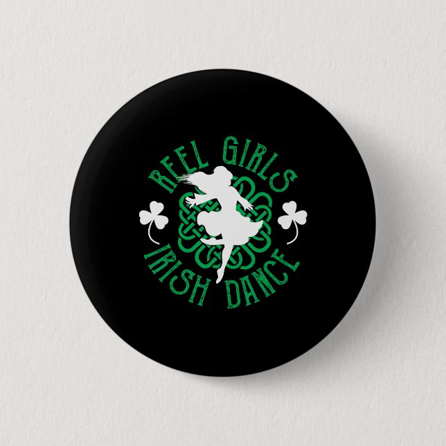 Irish Step Dancer Step Dancing Reel Girls II Button (Vorderseite)