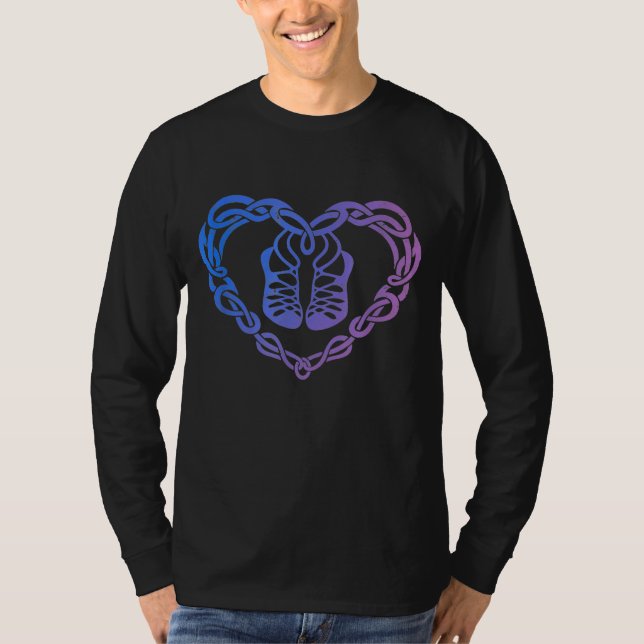 Irish Step Dancing Celtic Knot Heart 4 T-Shirt (Vorderseite)