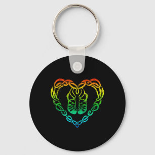 Irish Step Dancing Celtic Knot Heart T Shirt Gift Schlüsselanhänger