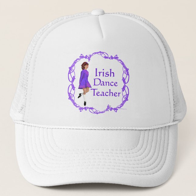 Irish Step Tance Teacher - Lila Truckerkappe (Vorderseite)