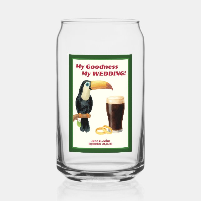 Irish Stout Bridal Shower Beer Glass Favor/Gift (Recto)