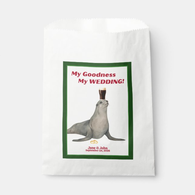 Irish Stout Bridal Shower/Wedding Favor Bags Geschenktütchen (Vorderseite)