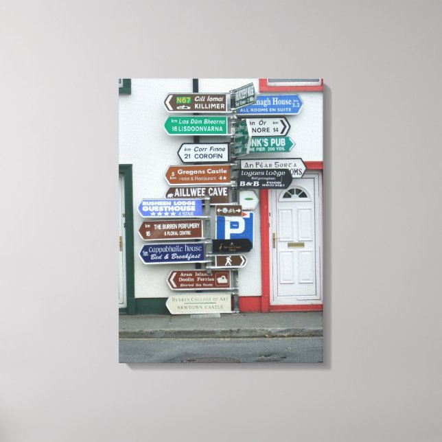 Irish Street Signs Leinwanddruck (Vorderseite)