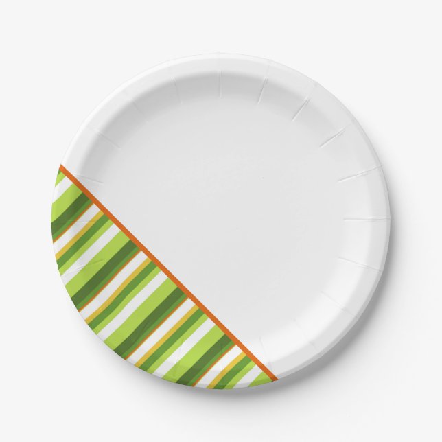 Irish Stripes St Patricks Day Colorful Fun Pappteller (Vorderseite)