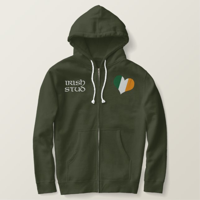 Irish Stud Bestickter Hoodie (Design vorne)
