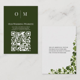 Irish Stylized Shamrock Leafy Folia QR Code  Begleitkarte