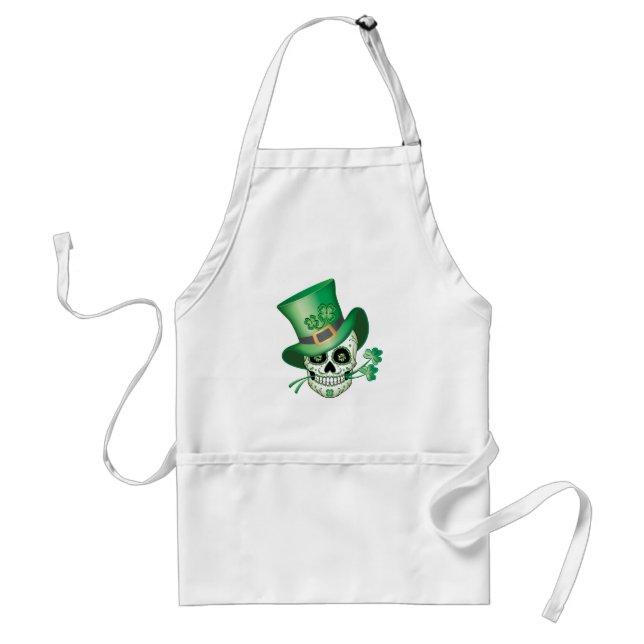Irish Sugar Skull Schürze (Vorne)