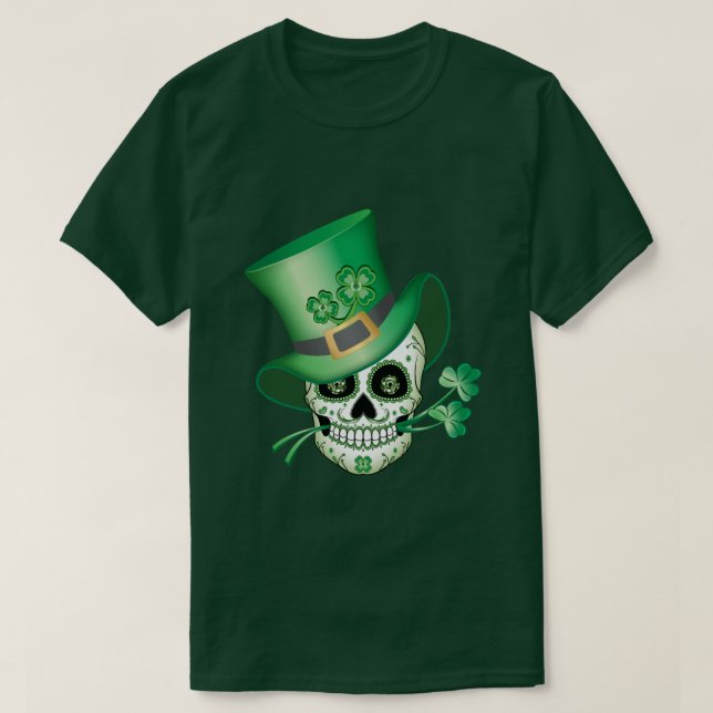 Irish Sugar Skull T - Shirt (Design vorne)