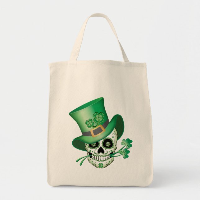 Irish Sugar Skull Tragetasche (Vorne)