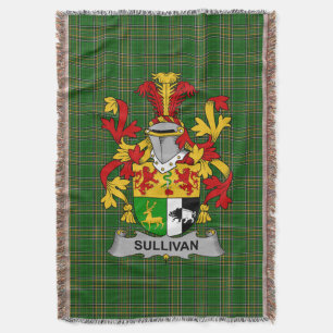 Irish Sullivan oder O_Sullivan Coat of Arms Family Decke