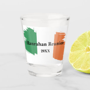 Irish Surname Custom Flag Colors Wiedersehen Schnapsglas