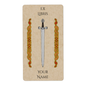 Irish Sword and Knüpfarbeit Buchzeichen