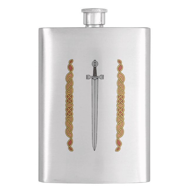 Irish Sword und Knüpfarbeit Flachmann (Vorderseite)