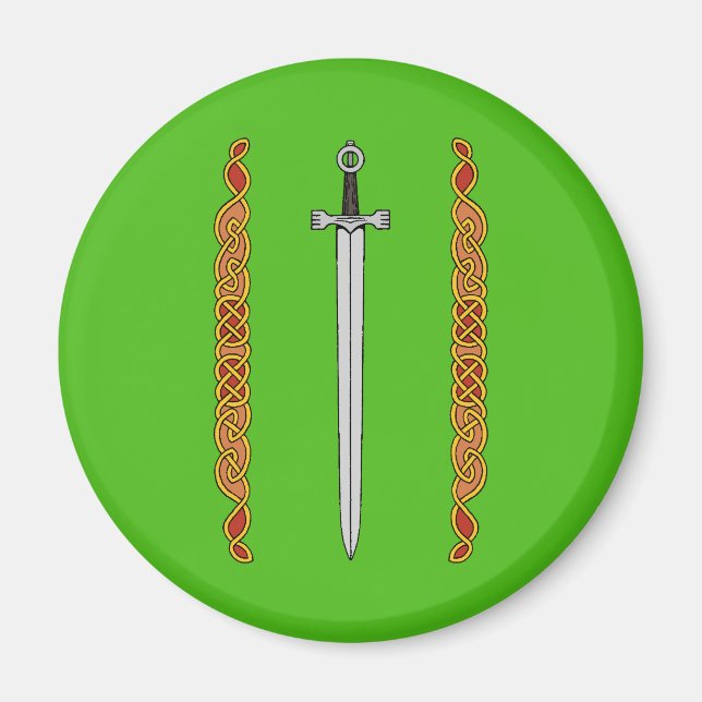 Irish Sword und Knüpfarbeit Magnet (Vorne)