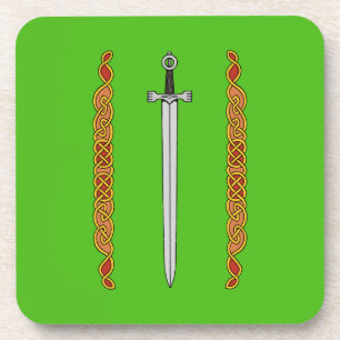 Irish Sword und Knüpfarbeit Untersetzer