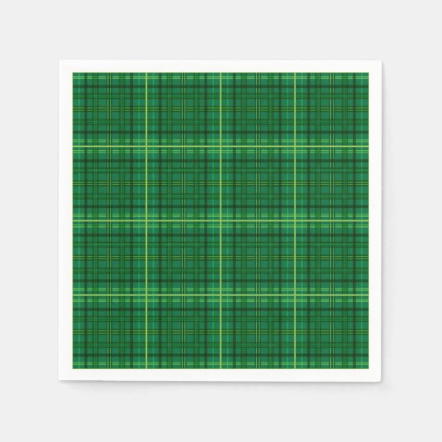 Irish Tartan Paper Party Napkins Serviette (Vorderseite)