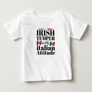 Irish Temper mit italienischer Attitude St. Patric Baby T-shirt