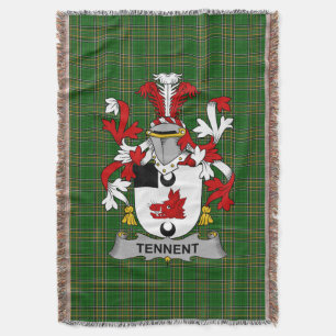 Irish Tennent Coat of Arms Familienwappen Irland Decke