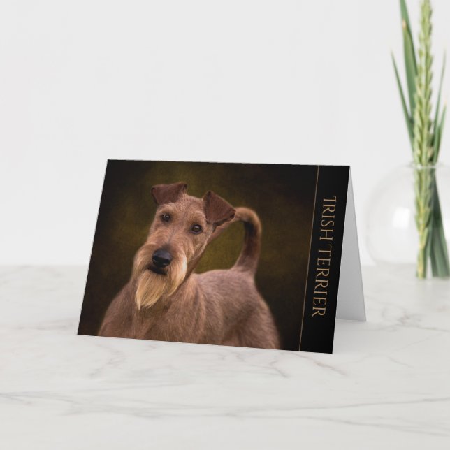 Irish Terrier Blank Greeting Card Karte (Vorderseite)