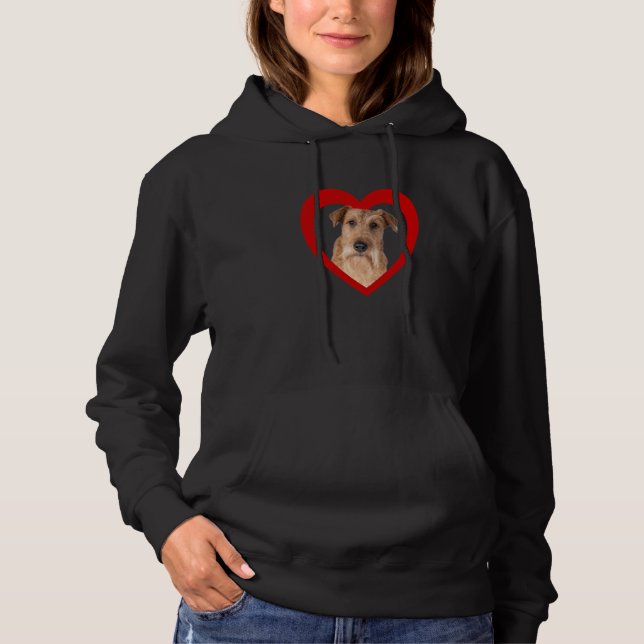 Irish Terrier Dog Dog Heart  Irish Terrier  2 Hoodie (Vorderseite)