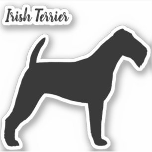 Irish Terrier Dog Rasse Silhouette Vinyl Sticker