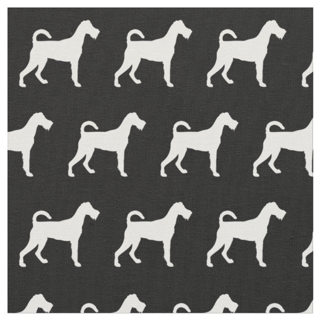 Irish Terrier Dog Silhouette Pet Stoff (Nahaufnahme)