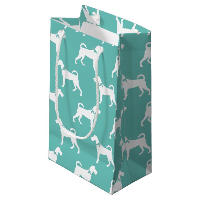 Irish Terrier Doppy Puppy Kleine Geschenktüte (Vorderseite Schrägansicht)