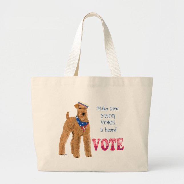 Irish Terrier Elections Jumbo Stoffbeutel (Vorne)