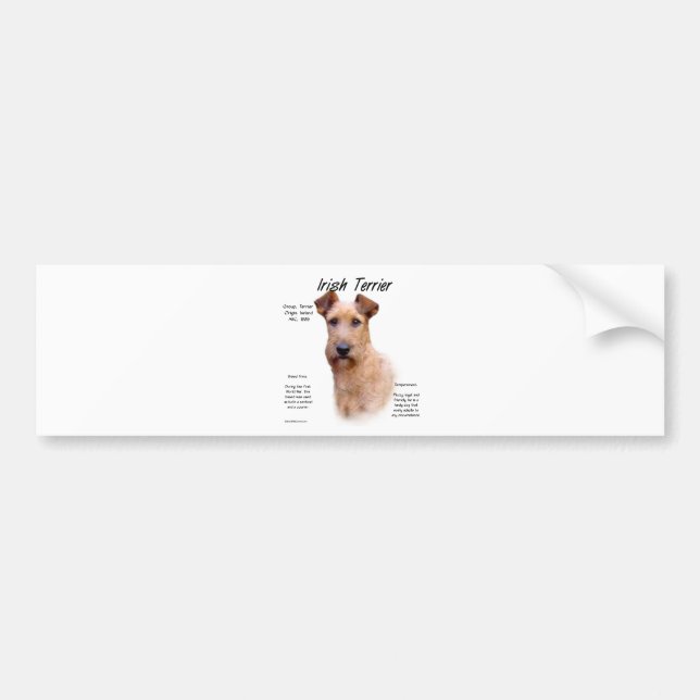 Irish Terrier History Design Autoaufkleber (Vorne)