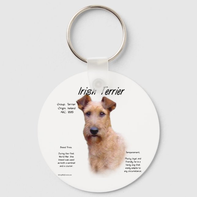 Irish Terrier History Design Schlüsselanhänger (Vorderseite)