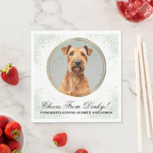Irish-Terrier-Hochzeitsservietten mit Hundebild Serviette