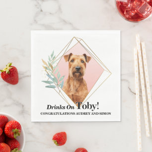 Irish-Terrier-Hochzeitsservietten mit Hundebild Serviette