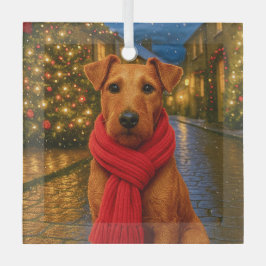 Irish Terrier Holiday Ornament Aus Glas