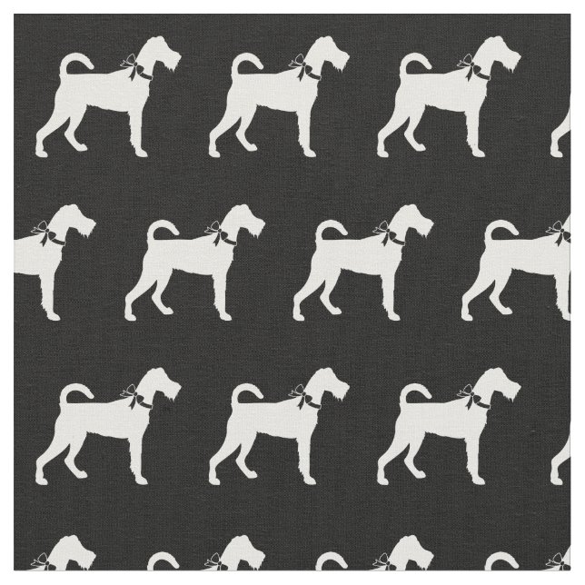 Irish Terrier Hund Silhouette Stoff (Nahaufnahme)