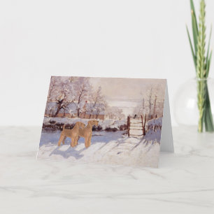 Irish Terrier im Winter Karte