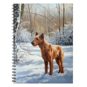 Irish Terrier Let It Snow Weihnachten Notizblock