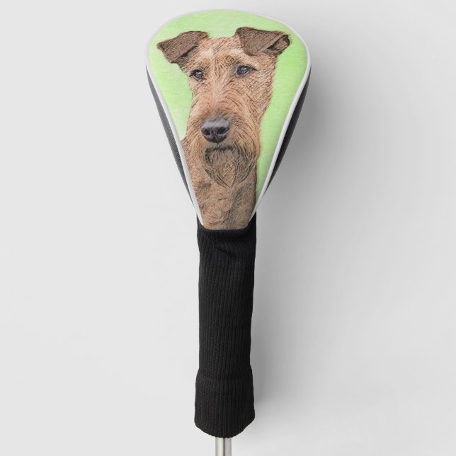 Irish Terrier Painting - Niedliche Hundekunst Golf Headcover (Vorderseite)