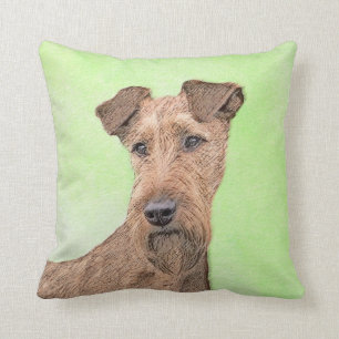 Irish Terrier Painting - Niedliche Hundekunst Kissen