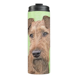 Irish Terrier Painting - Niedliche Hundekunst Thermosbecher
